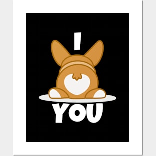 I Love You Corgi Posters and Art